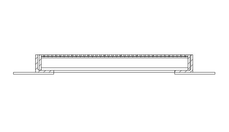 Airflow grating inset line drawing