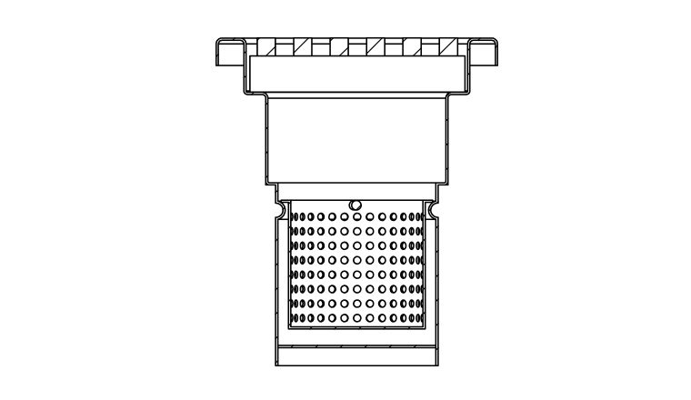 Channel drains high flow line drawing