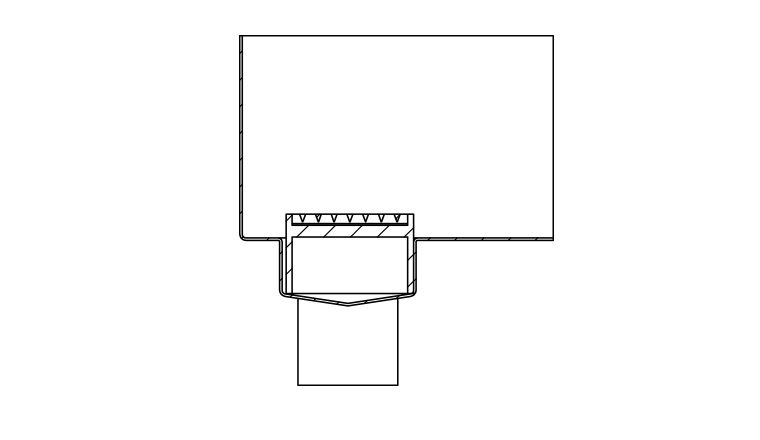 Channel drains tilefold line drawing