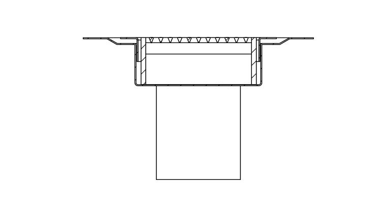 Channel drains vinyl clamp line drawing