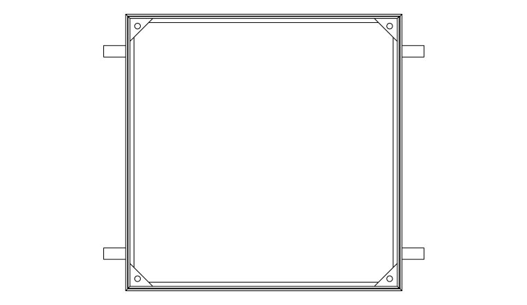 Infill cover and frame line drawing