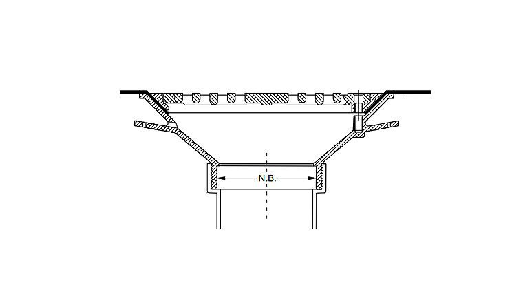 Point drains membrane drain line drawing