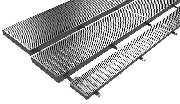 Yeti stainless steel trench grates and frames