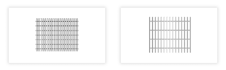 technical drawing of grates